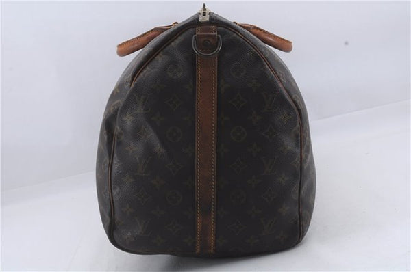 Auth Louis Vuitton Monogram Keepall Bandouliere 55 Boston Bag M41414 LV 4618D