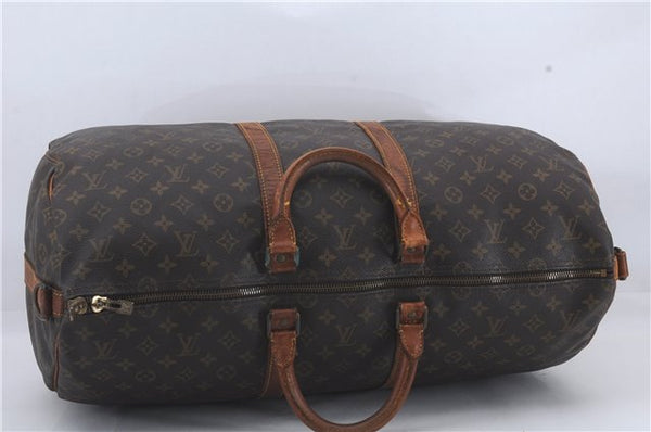Auth Louis Vuitton Monogram Keepall Bandouliere 55 Boston Bag M41414 LV 4618D