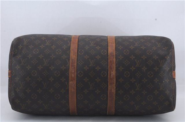 Auth Louis Vuitton Monogram Keepall Bandouliere 55 Boston Bag M41414 LV 4618D