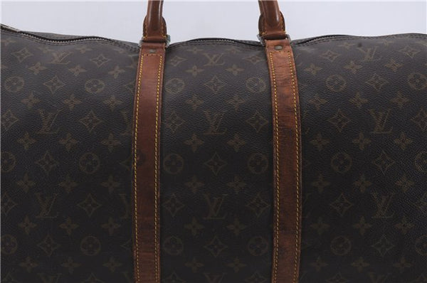 Auth Louis Vuitton Monogram Keepall Bandouliere 55 Boston Bag M41414 LV 4618D