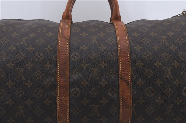 Auth Louis Vuitton Monogram Keepall Bandouliere 55 Boston Bag M41414 LV 4618D