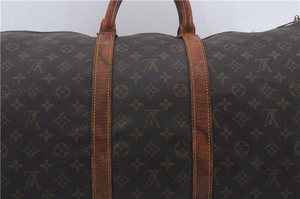 Auth Louis Vuitton Monogram Keepall Bandouliere 55 Boston Bag M41414 LV 4618D