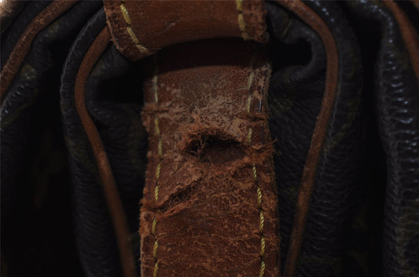 Authentic Louis Vuitton Monogram Saumur 35 Shoulder Cross Bag M42254 LV 4618I