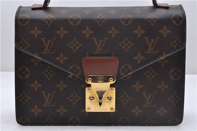 Authentic Louis Vuitton Monogram Concorde Hand Bag M51190 LV 4620D