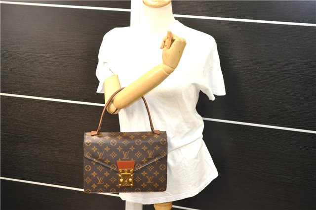 Authentic Louis Vuitton Monogram Concorde Hand Bag M51190 LV 4620D