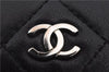 Authentic CHANEL Lamb Skin Matelasse Bifold Long Wallet Purse Black CC 4621C