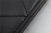 Authentic CHANEL Lamb Skin Matelasse Bifold Long Wallet Purse Black CC 4621C