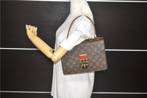 Authentic Louis Vuitton Monogram Concorde Hand Bag M51190 LV 4621D