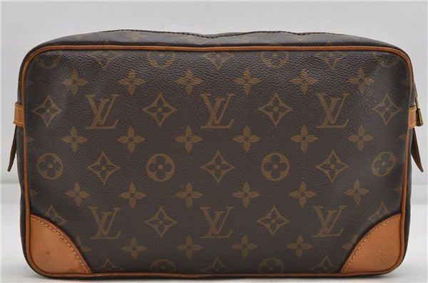 Authentic Louis Vuitton Monogram Compiegne 28 Clutch Hand Bag M51845 LV 4622D