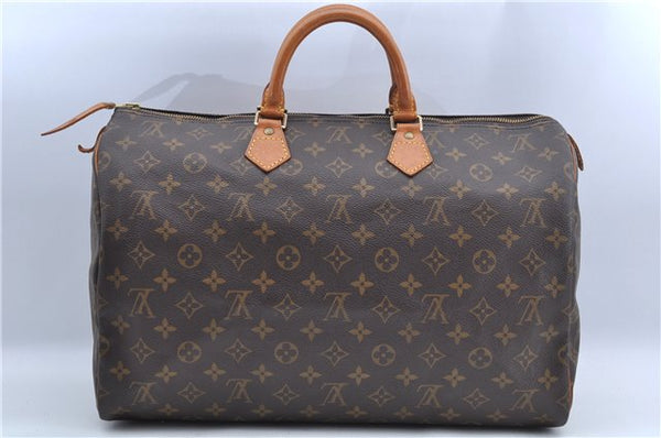 Authentic Louis Vuitton Monogram Speedy 40 Hand Boston Bag M41522 LV 4623F