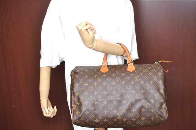 Authentic Louis Vuitton Monogram Speedy 40 Hand Boston Bag M41522 LV 4623F