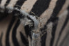 Authentic FENDI Zebra Pattern Hand Bag Purse Unborn Calf Leather Beige 4623I