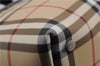 Authentic BURBERRY Nova Check Hand Tote Bag PVC Leather Beige 4627E