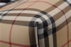 Authentic BURBERRY Nova Check Hand Tote Bag PVC Leather Beige 4627E