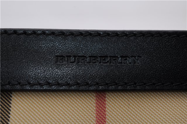 Authentic BURBERRY Nova Check Hand Tote Bag PVC Leather Beige 4627E