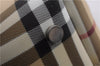 Authentic BURBERRY Nova Check Hand Tote Bag PVC Leather Beige 4627E