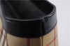 Authentic BURBERRY Nova Check Hand Tote Bag PVC Leather Beige 4627E