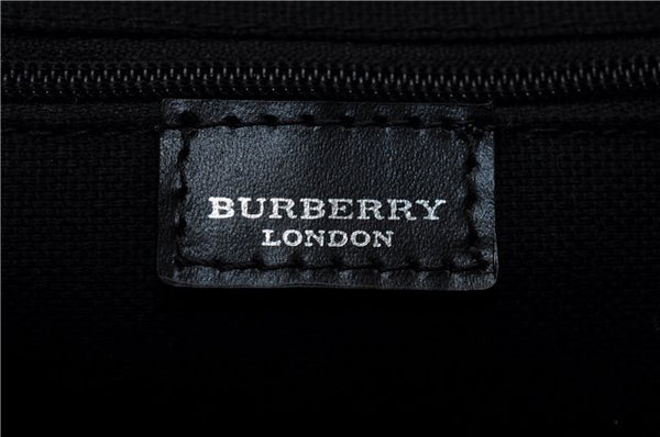 Authentic BURBERRY Nova Check Hand Tote Bag PVC Leather Beige 4627E