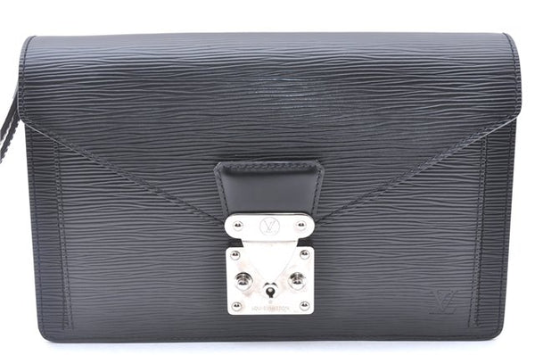 Auth Louis Vuitton Epi Pochette Sellier Dragonne Clutch Bag M52612 Black 4628F