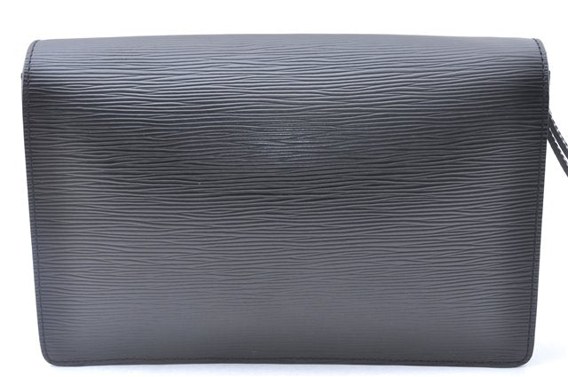 Auth Louis Vuitton Epi Pochette Sellier Dragonne Clutch Bag M52612 Black 4628F
