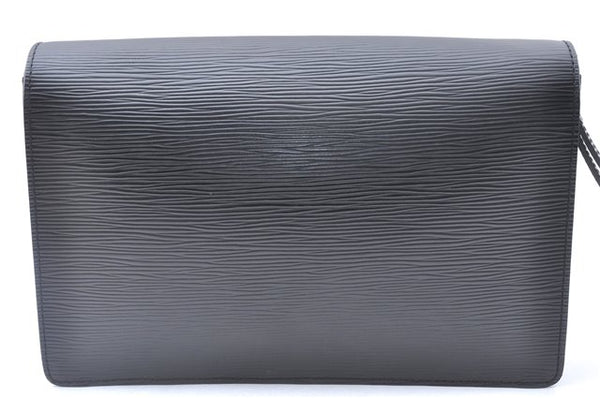 Auth Louis Vuitton Epi Pochette Sellier Dragonne Clutch Bag M52612 Black 4628F