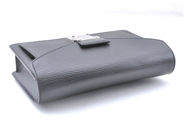 Auth Louis Vuitton Epi Pochette Sellier Dragonne Clutch Bag M52612 Black 4628F