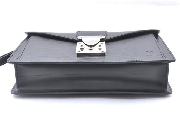 Auth Louis Vuitton Epi Pochette Sellier Dragonne Clutch Bag M52612 Black 4628F