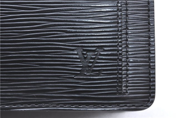 Auth Louis Vuitton Epi Pochette Sellier Dragonne Clutch Bag M52612 Black 4628F