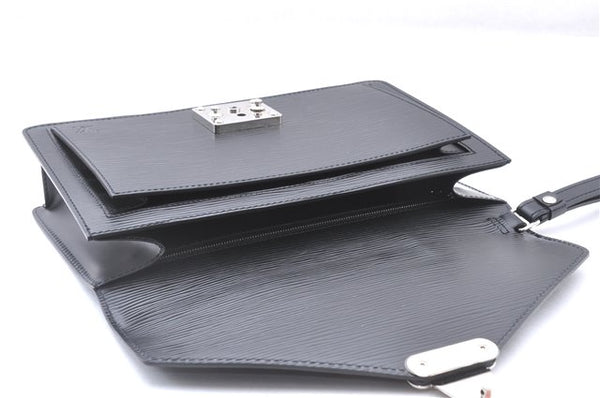 Auth Louis Vuitton Epi Pochette Sellier Dragonne Clutch Bag M52612 Black 4628F