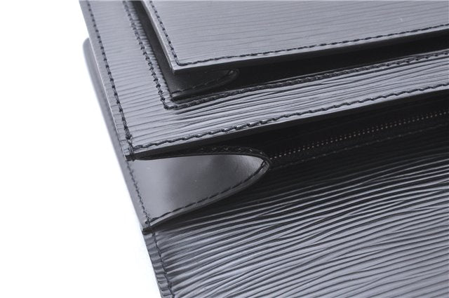 Auth Louis Vuitton Epi Pochette Sellier Dragonne Clutch Bag M52612 Black 4628F