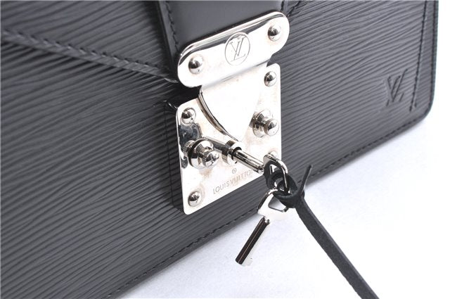 Auth Louis Vuitton Epi Pochette Sellier Dragonne Clutch Bag M52612 Black 4628F