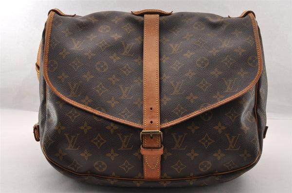 Authentic Louis Vuitton Monogram Saumur 35 Shoulder Cross Bag M42254 LV 4631I