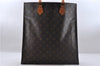 Authentic Louis Vuitton Monogram Sac Plat Hand Bag M51140 LV 4632D