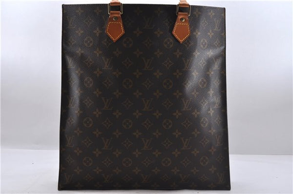 Authentic Louis Vuitton Monogram Sac Plat Hand Bag M51140 LV 4632D