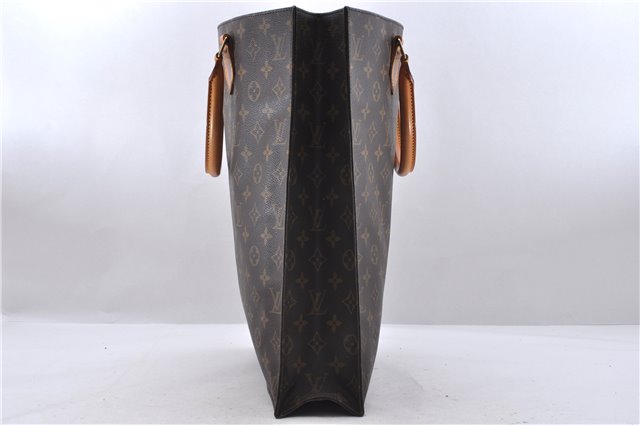 Authentic Louis Vuitton Monogram Sac Plat Hand Bag M51140 LV 4632D