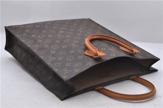 Authentic Louis Vuitton Monogram Sac Plat Hand Bag M51140 LV 4632D