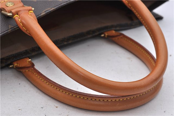 Authentic Louis Vuitton Monogram Sac Plat Hand Bag M51140 LV 4632D