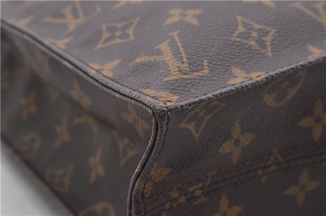 Authentic Louis Vuitton Monogram Sac Plat Hand Bag M51140 LV 4632D