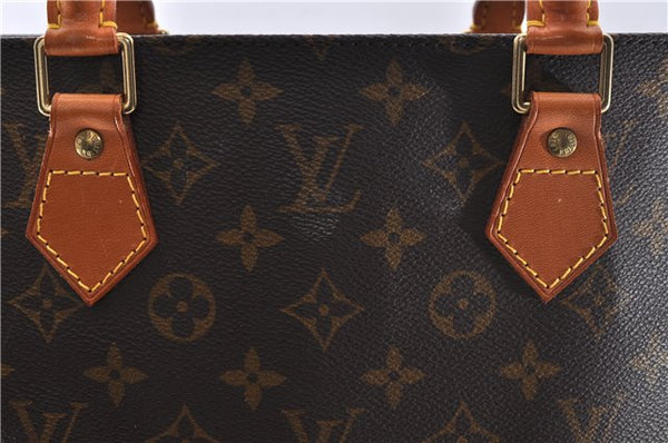 Authentic Louis Vuitton Monogram Sac Plat Hand Bag M51140 LV 4632D