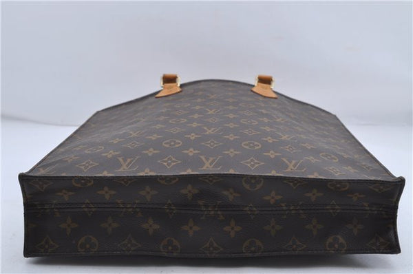 Authentic Louis Vuitton Monogram Sac Plat Hand Bag M51140 LV Junk 4633D