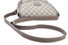 Authentic GUCCI Shoulder Cross Body Bag Purse GG PVC Leather Brown Junk 4633H