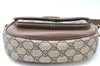 Authentic GUCCI Shoulder Cross Body Bag Purse GG PVC Leather Brown Junk 4633H