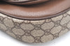Authentic GUCCI Shoulder Cross Body Bag Purse GG PVC Leather Brown Junk 4633H
