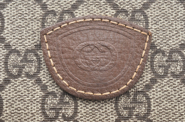 Authentic GUCCI Shoulder Cross Body Bag Purse GG PVC Leather Brown Junk 4633H