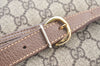 Authentic GUCCI Shoulder Cross Body Bag Purse GG PVC Leather Brown Junk 4633H