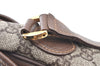 Authentic GUCCI Shoulder Cross Body Bag Purse GG PVC Leather Brown Junk 4633H
