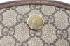 Authentic GUCCI Shoulder Cross Body Bag Purse GG PVC Leather Brown Junk 4633H