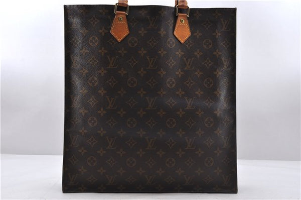 Authentic Louis Vuitton Monogram Sac Plat Hand Bag M51140 LV 4634D