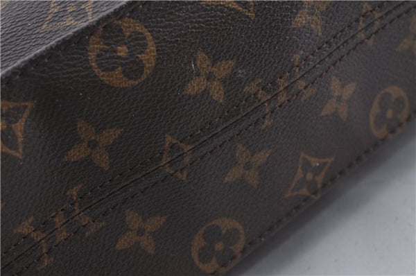 Authentic Louis Vuitton Monogram Sac Plat Hand Bag M51140 LV Junk 4636D