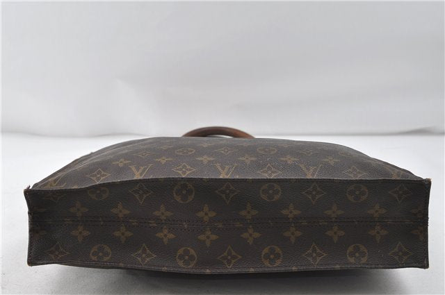 Authentic Louis Vuitton Monogram Sac Plat Hand Bag M51140 LV 4637D